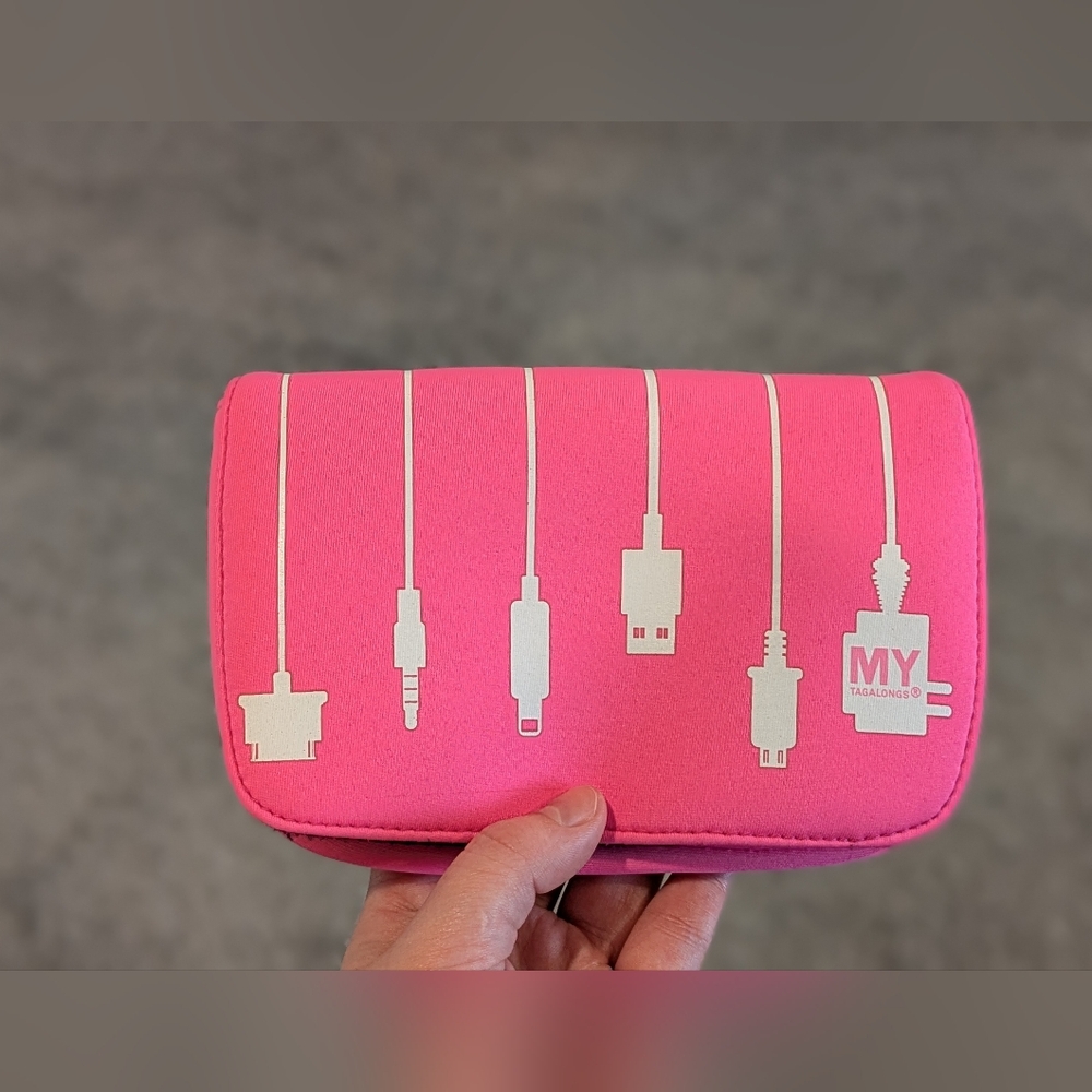 Pink Tech Accessory Pouch